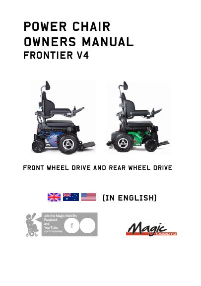 English Frontier V4 Owners Manual Cover Magic Mobility