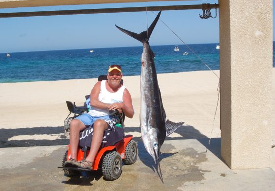 Thomas likes to get off-road in his power wheelchair