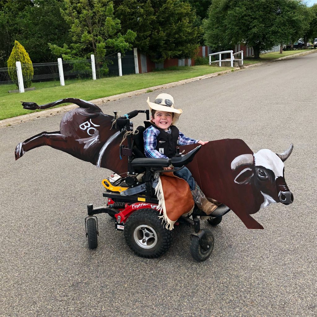 Beau dressed up as a cowboy on Halloween