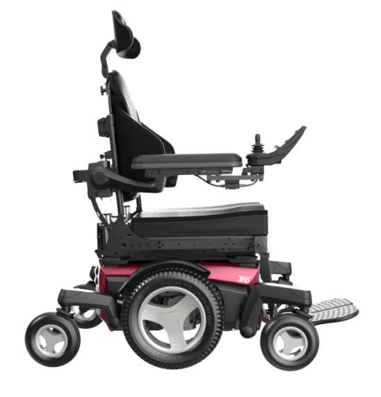 360 urban richgarnet black silver wheelchair