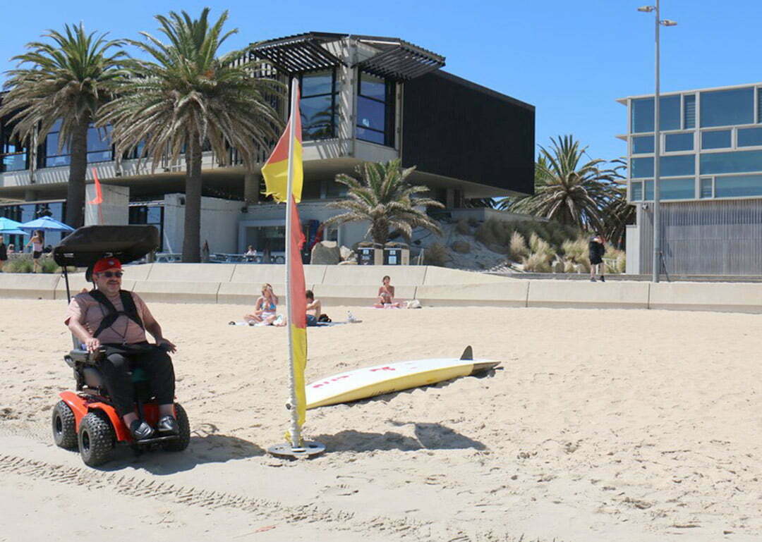 St Kilda beach has trialled the option to hire a Magic Mobility Extreme X8