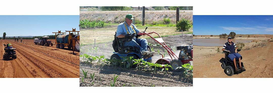 Working on the farm with peace of mind thanks to Magic Mobility powerchairs