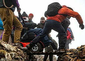 Ian climbs Mount Snowden in his Extreme X8 powerchair