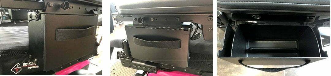 Our swingout storage box for your powerchair.