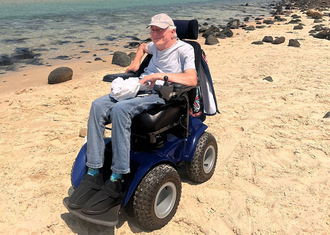 The unstoppable Extreme X8 from Magic Mobility enabled Ken to rejoin his family on their summer beach holidays