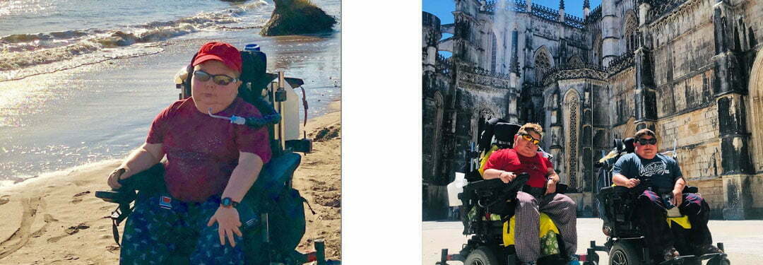 Brothers Ross and Finn are another pair of intrepid wheelchair travellers in their Magic Mobility Frontier V6 Hybrids