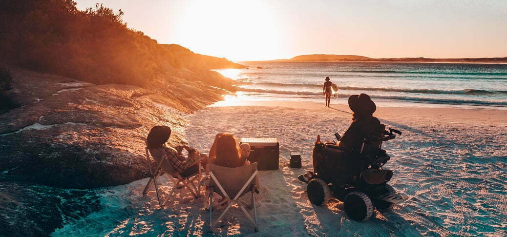 Family picnic at the beach in Extreme X8