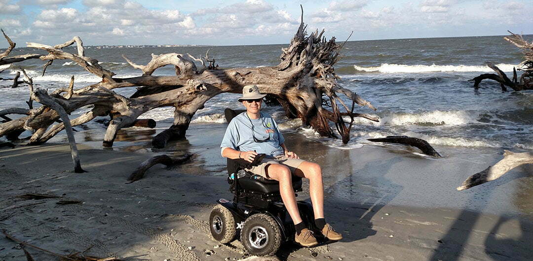 Michael has regained his dignity thanks to his Magic Mobility powerchair