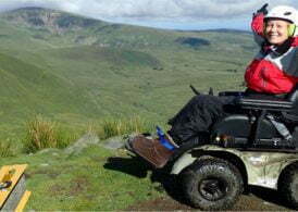 Penny achieving her goals at Mt Snowden.