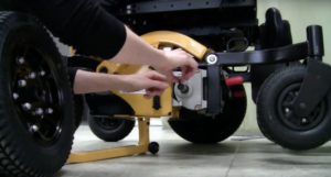 electric wheelchair wheel change