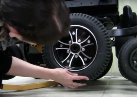 electric wheelchair wheel change