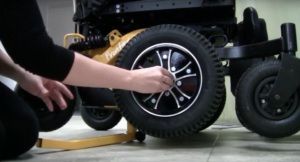 electric wheelchair wheel change