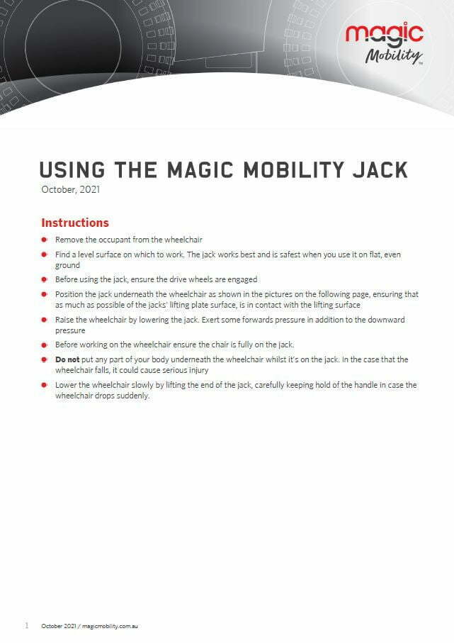 Using the Magic Mobility Jack cover