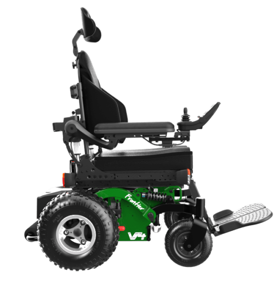 V4 RWD offroad black silver wheelchair