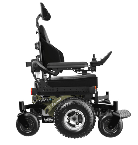 armygreen black silver wheelchair