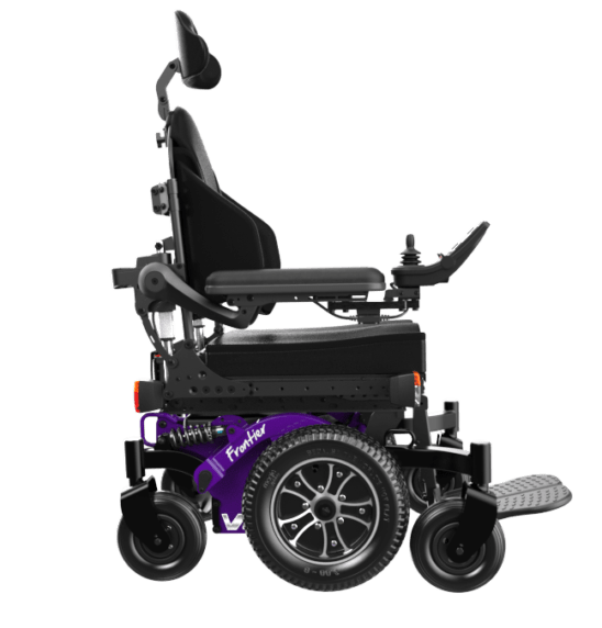 ultraviolet black silver wheelchair