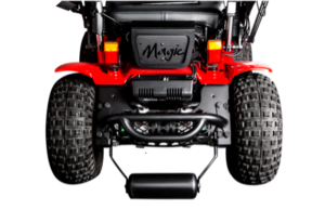 Close up of a stability roller on the rear of a Magic Mobility Extreme X8